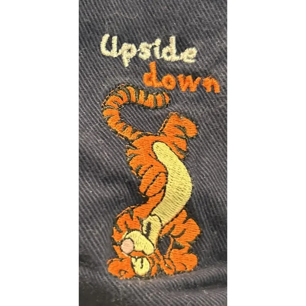 Infant Vtg Winnie The Pooh Tigger Embroidered Denim Short Overalls 18 M *A7